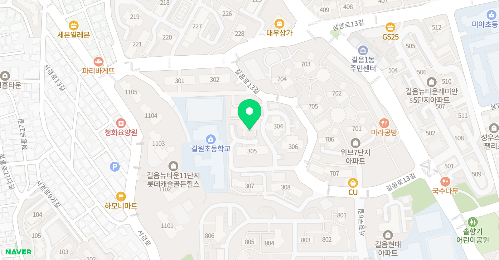 스마트해법 수학 길음뉴타운3단지점 위치