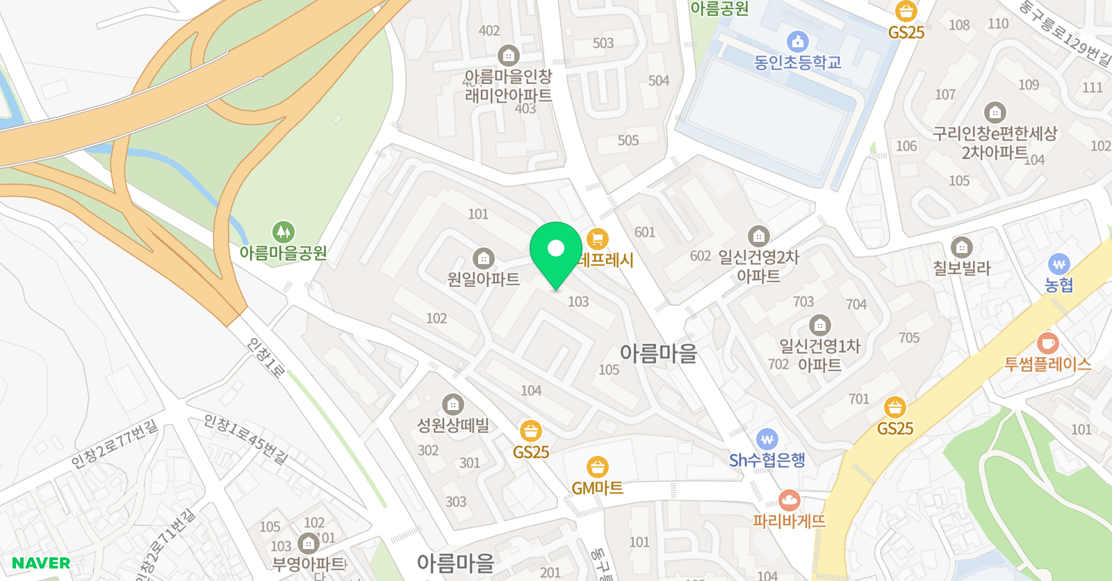 기탄사고력교실 인창원일교실 위치