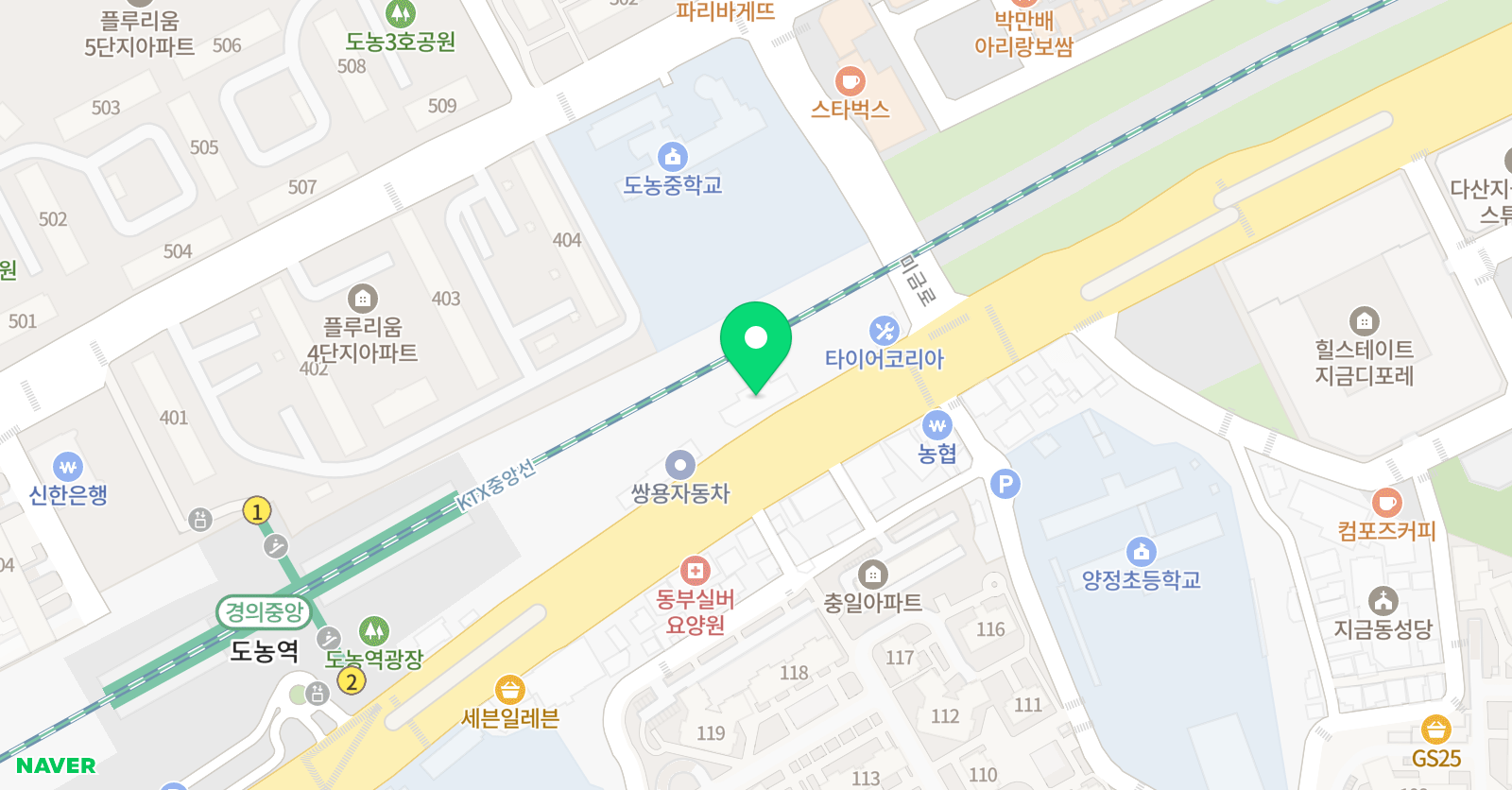 팬더매쓰 수학학원 도농점 위치