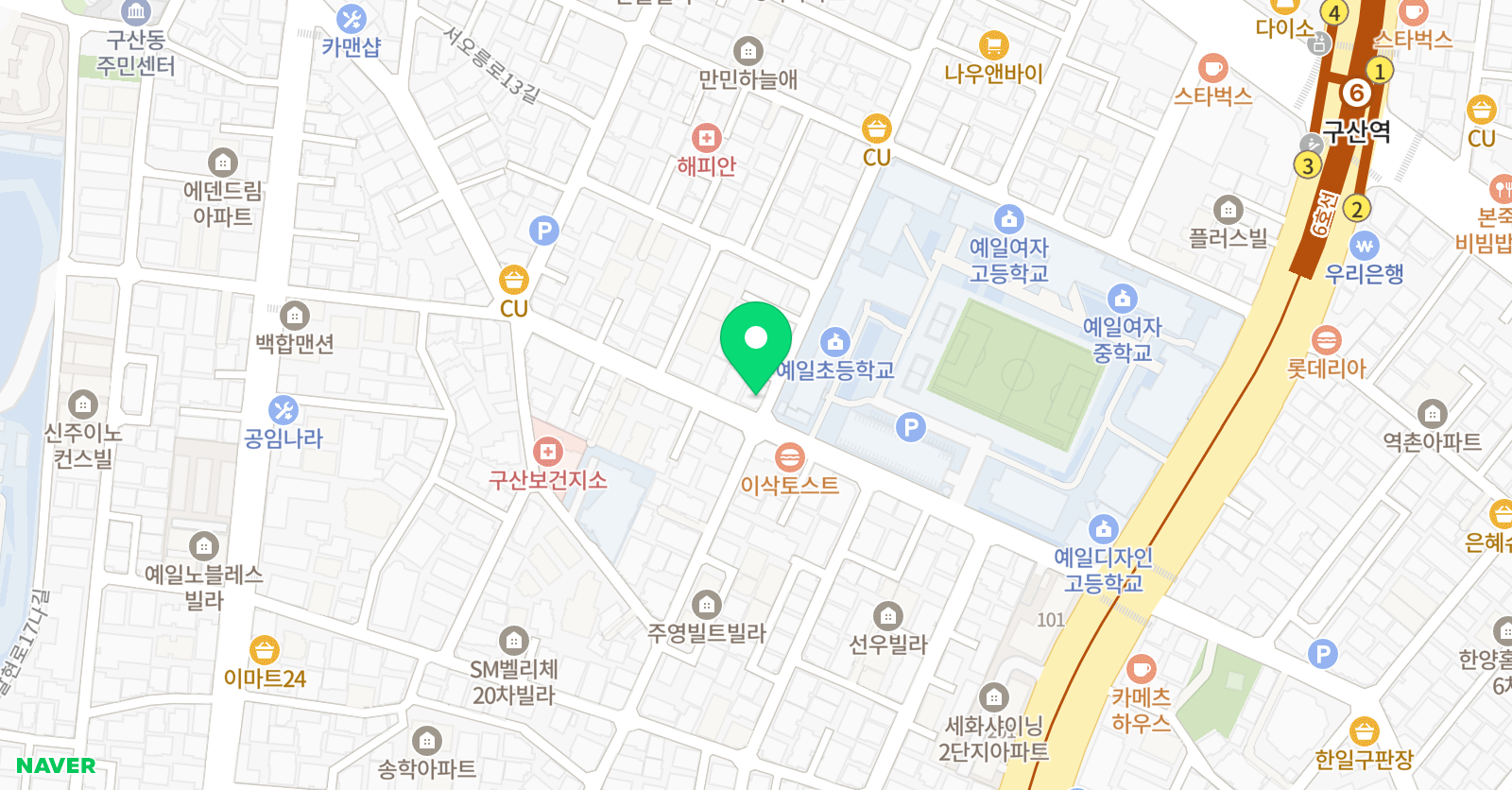 YBM잉글루 은평예일 제1캠퍼스 위치