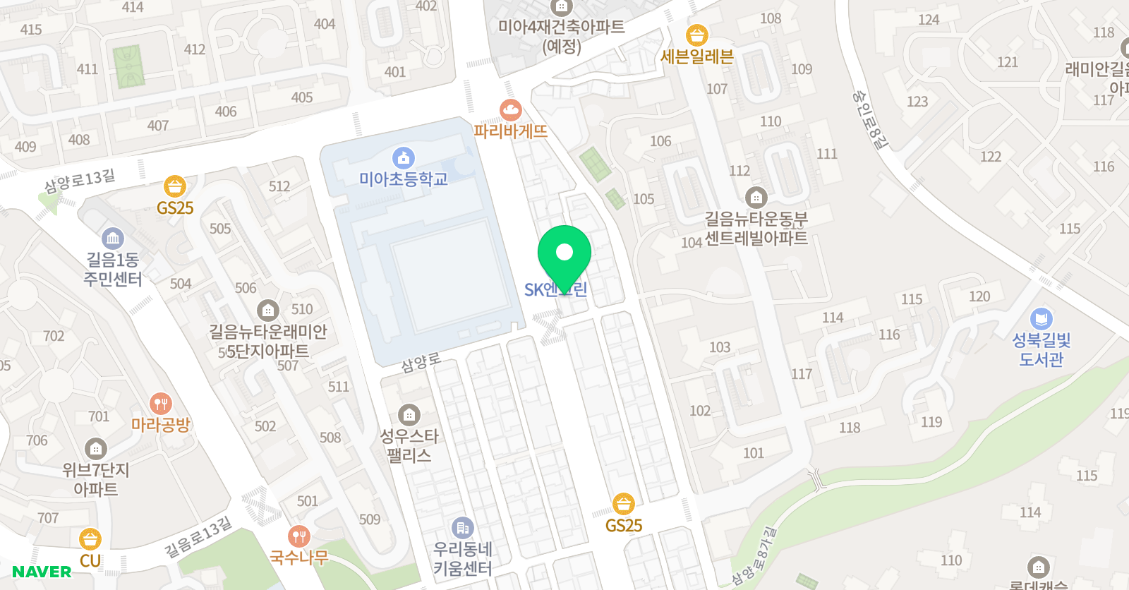 아인 음악학원 위치
