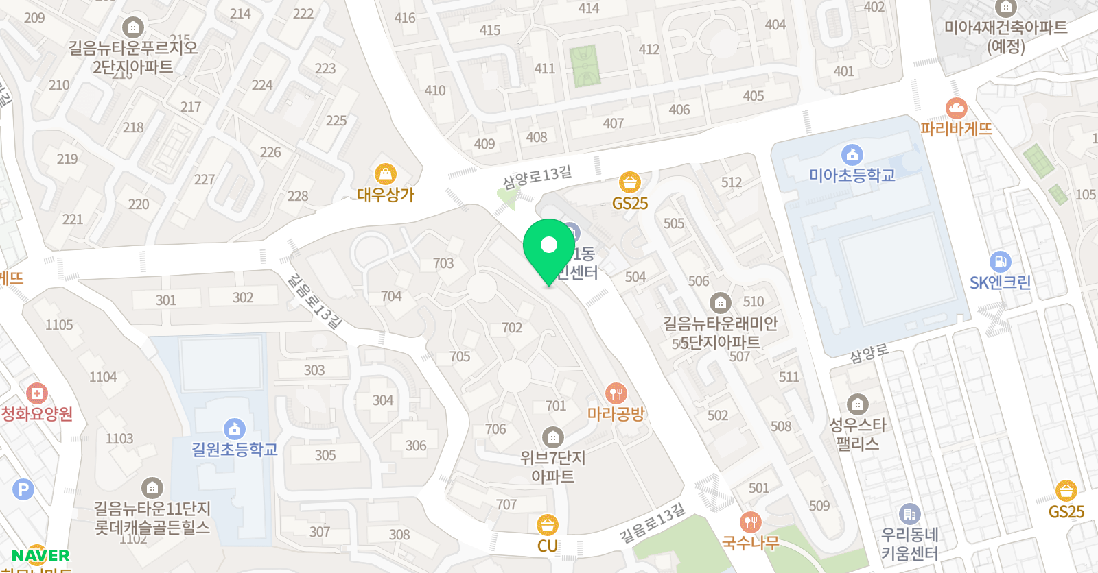탑픽 수학과학학원 위치