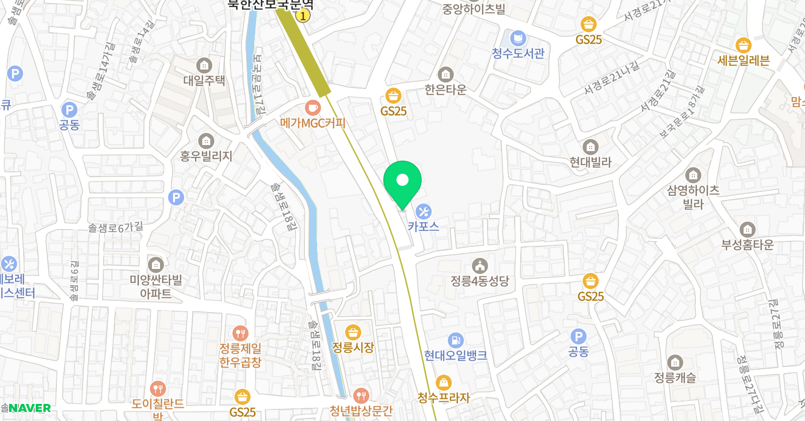 좋은소리 실용음악학원 위치