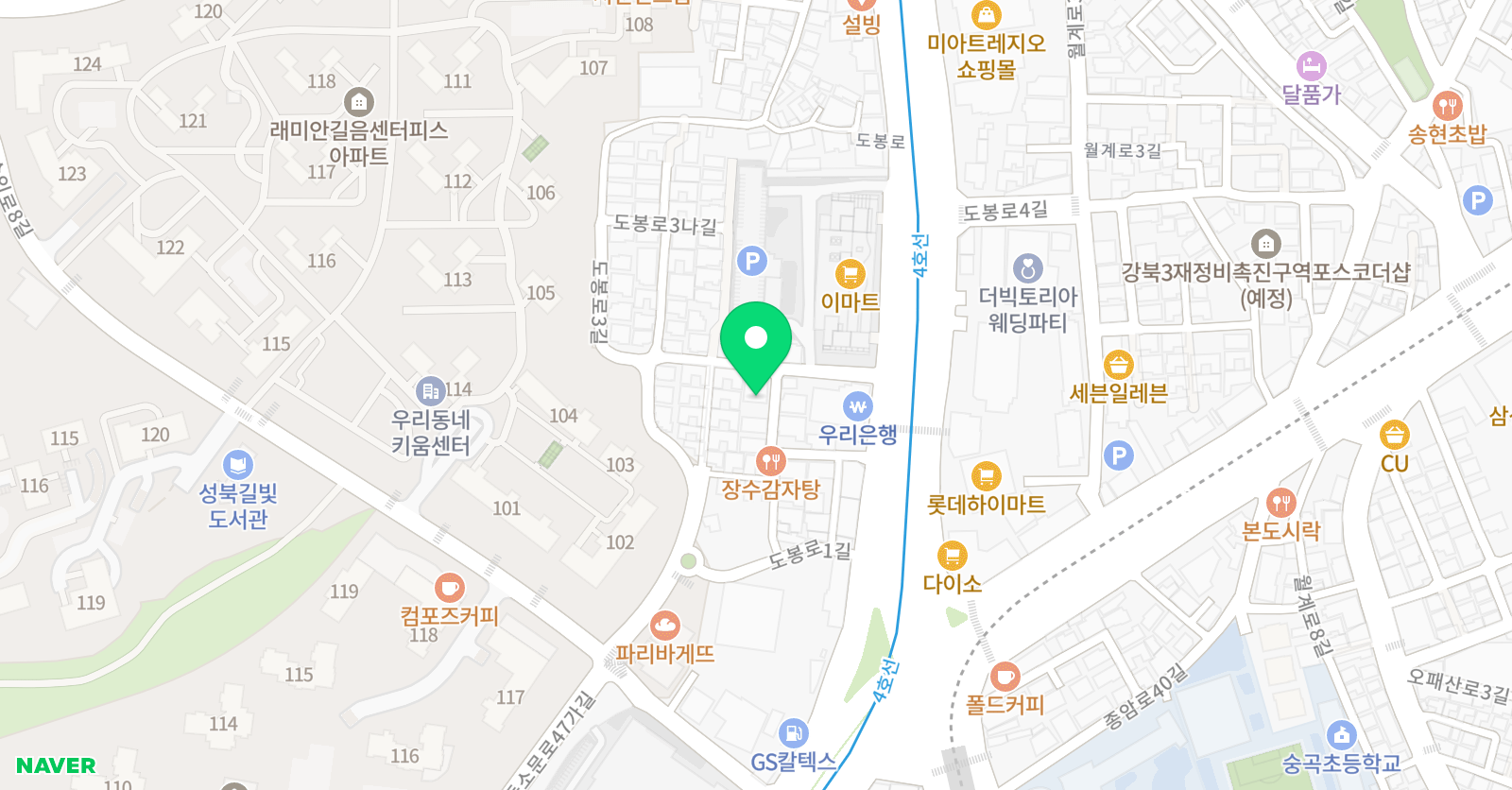원탑 수학영어학원 위치