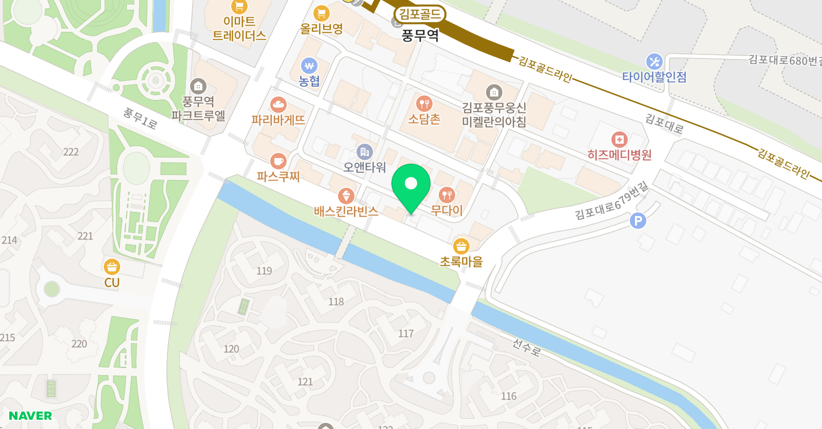 풍무동 마리아트 미술학원 위치