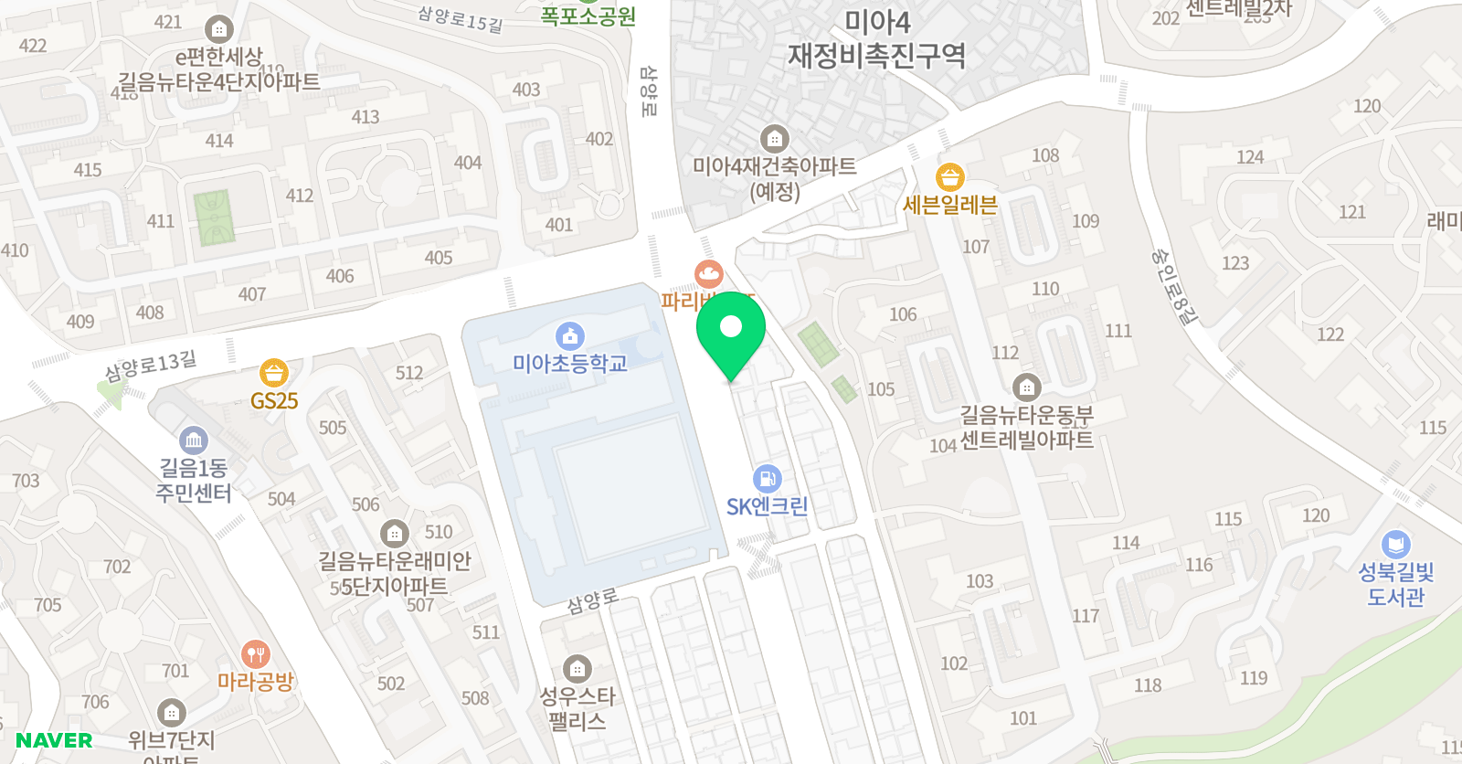 길음킴스 영어학원 위치