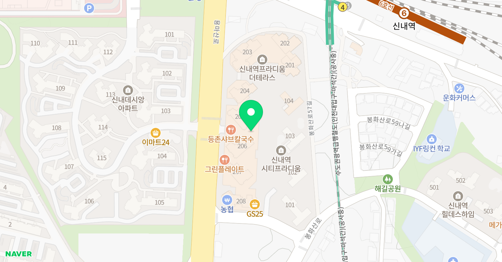 한우리 독서토론논술 중랑지부 위치