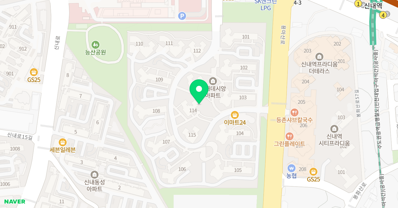 수학전문익스클래스 학원 신내1관 위치