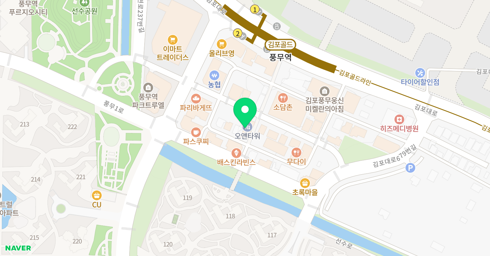 S풋볼아카데미 축구클럽 김포풍무점 위치