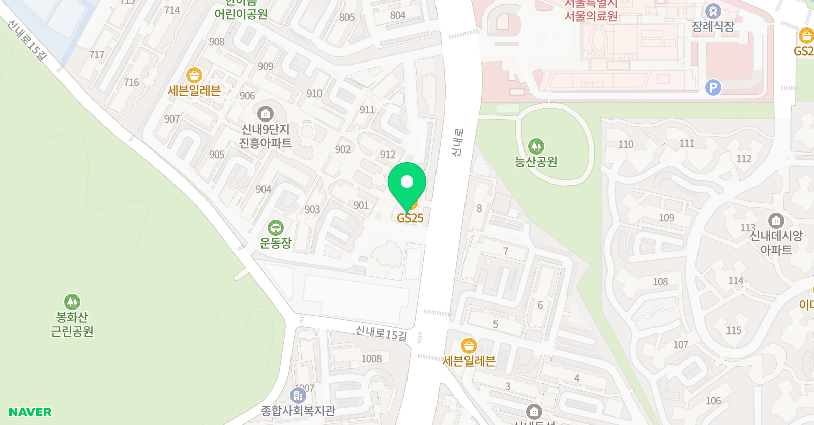 스마트해법 수학 중랑신내9단지점 위치
