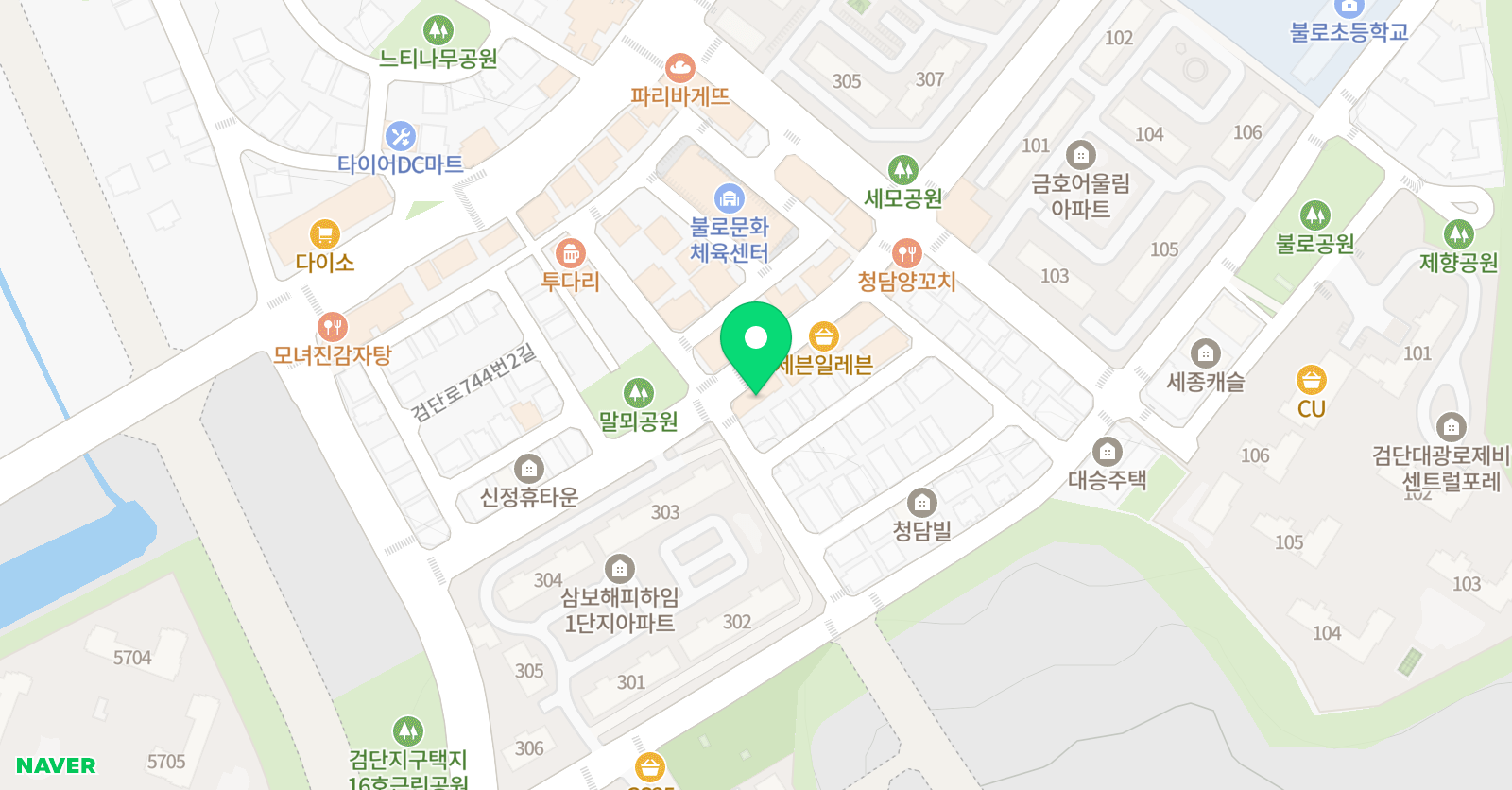 3030 영어학원 불로러닝센터 위치