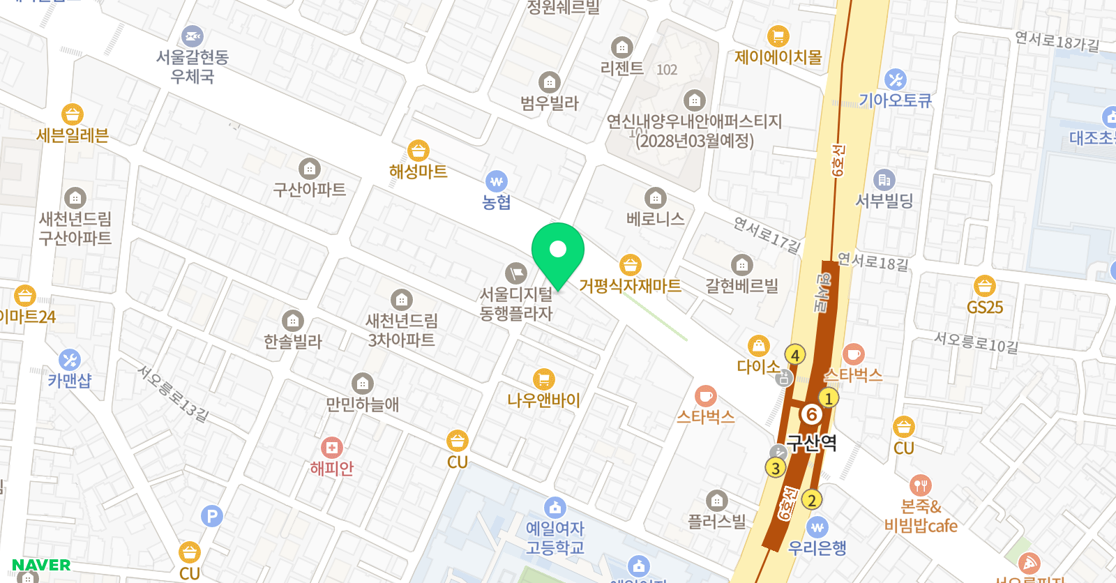 창조의아침 미술학원 은평캠퍼스 위치