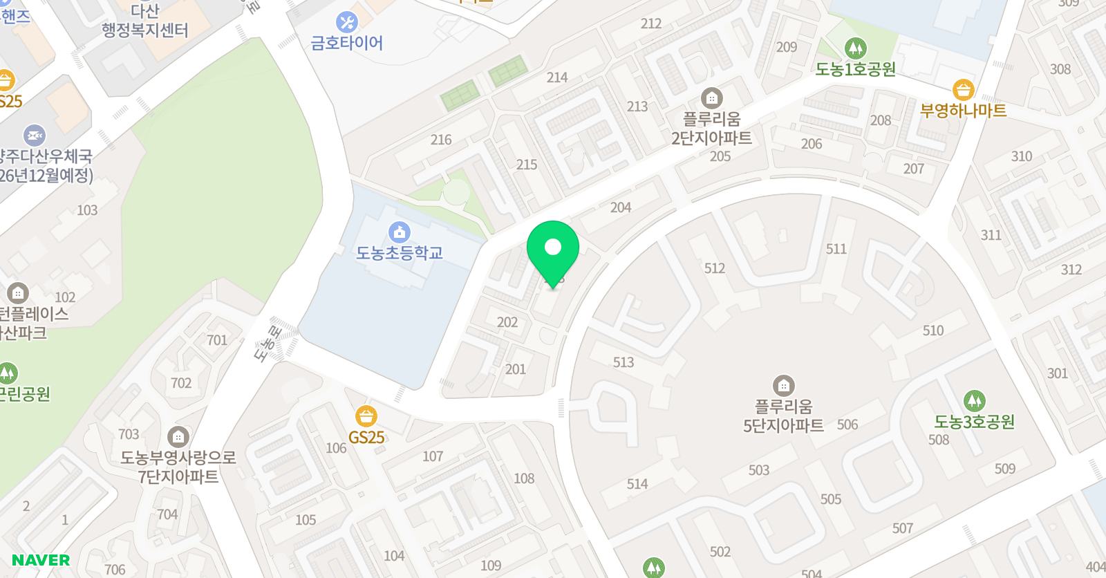 스마트해법 수학 다산부영2단지점 위치
