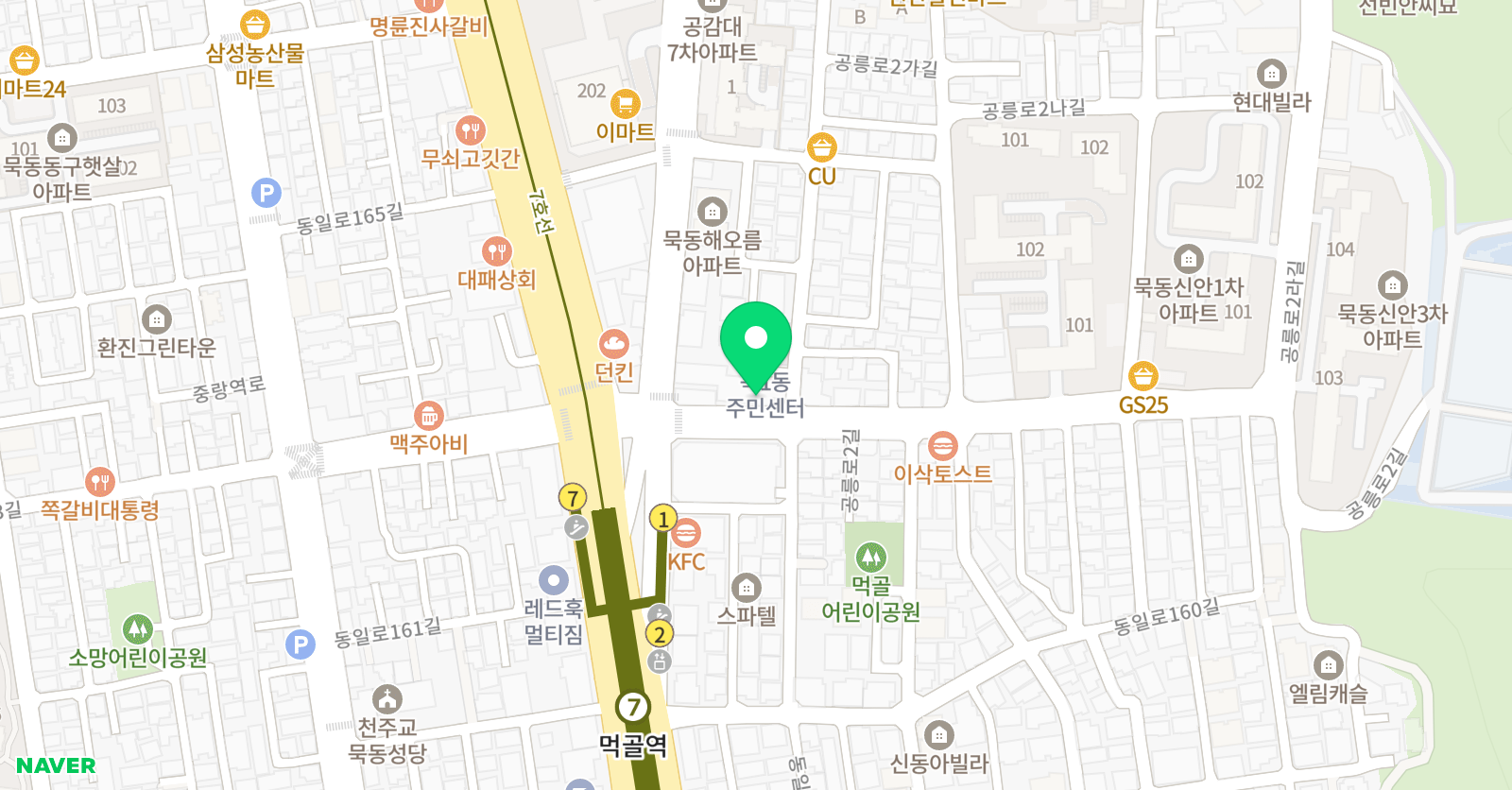 YBM잉글루 영어학원 위치