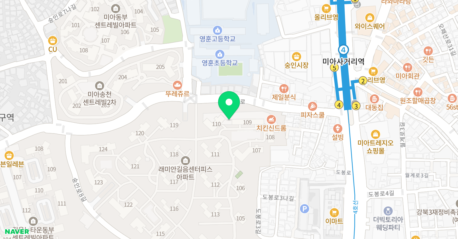 제스 잉글리시학원 길음본점 위치