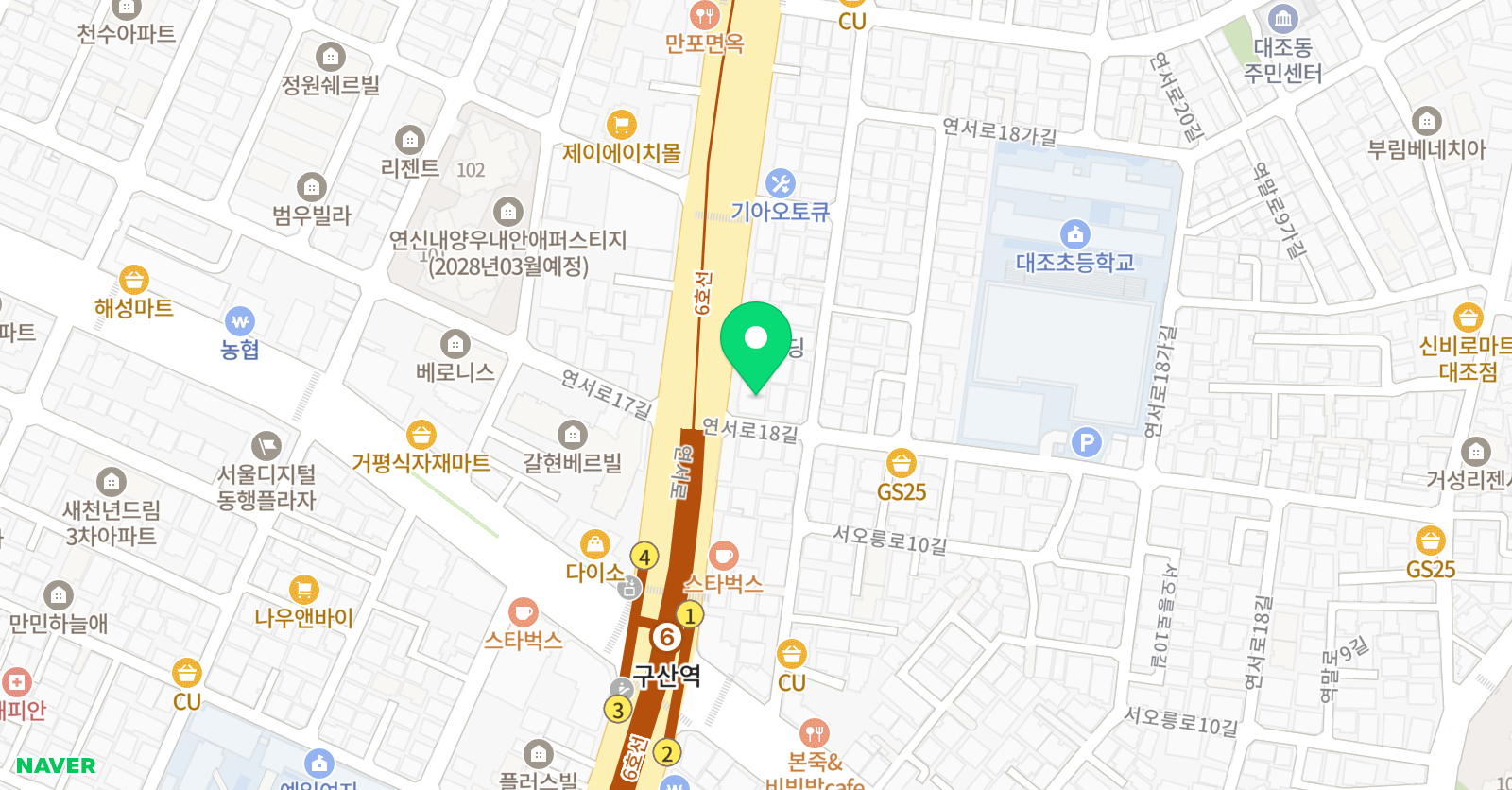 해솔학원 위치