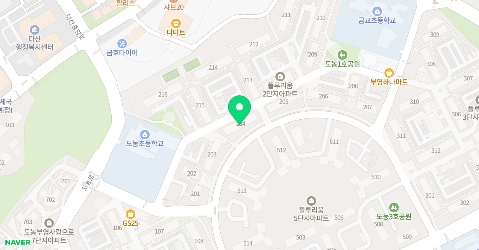 아소비 다산플루리움도농초점 위치