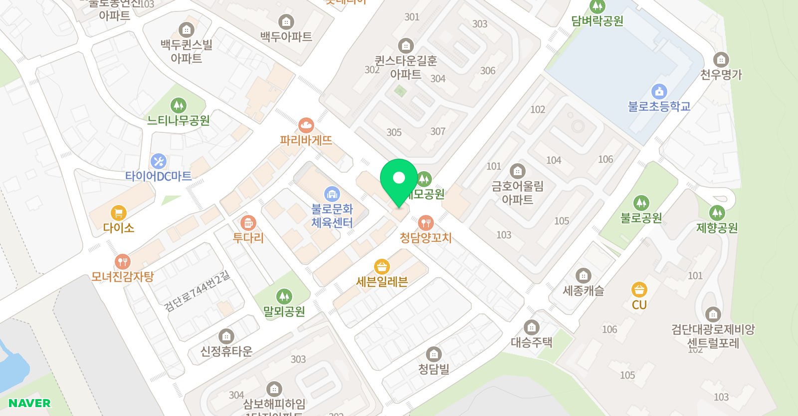 불로동 심잉글리쉬 보습학원 위치