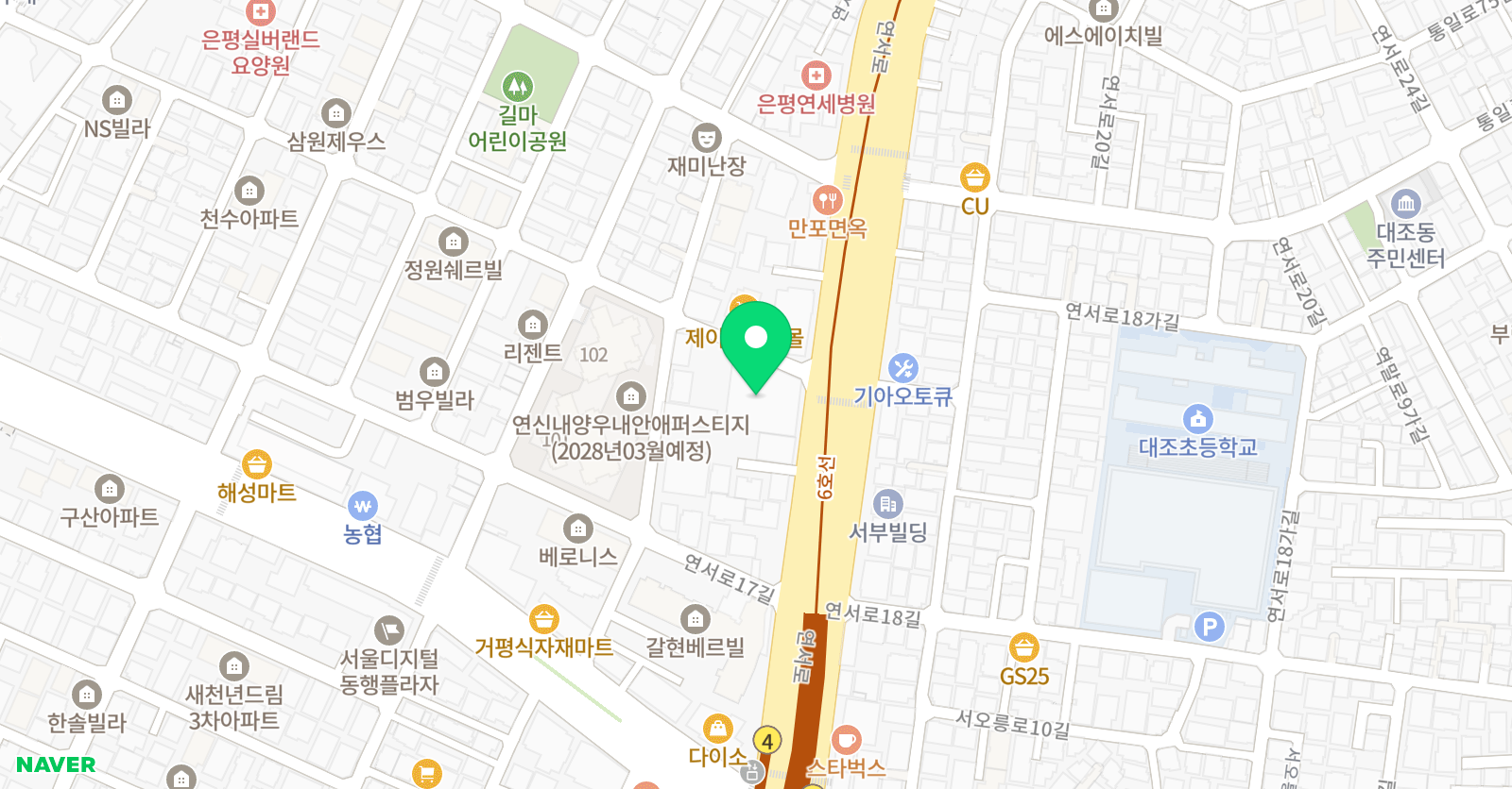 케이에듀수학의힘 은평점 위치