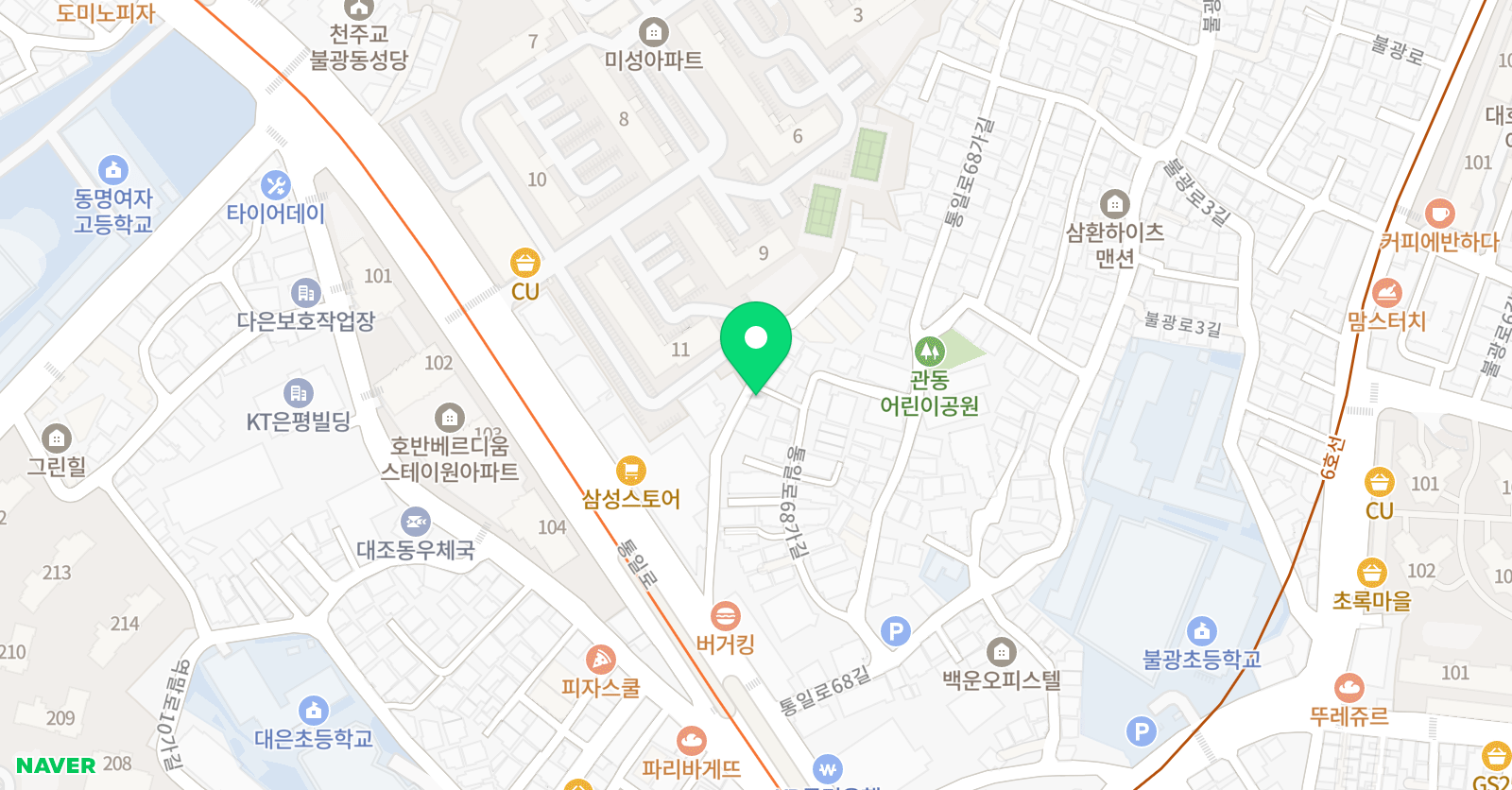 산들 미술 위치