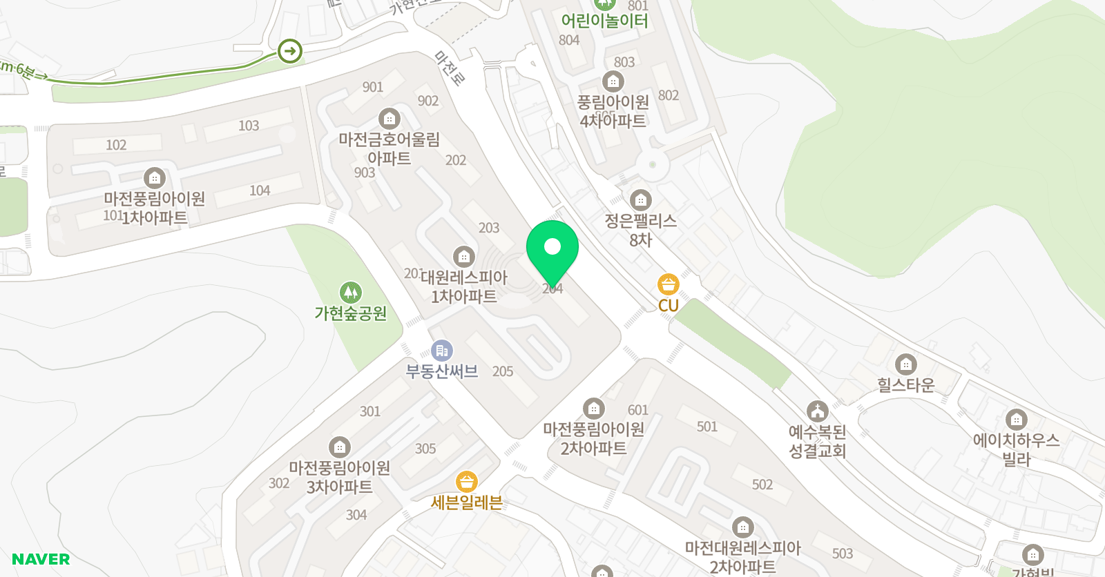 기탄사고력교실 마전대원1차점 위치