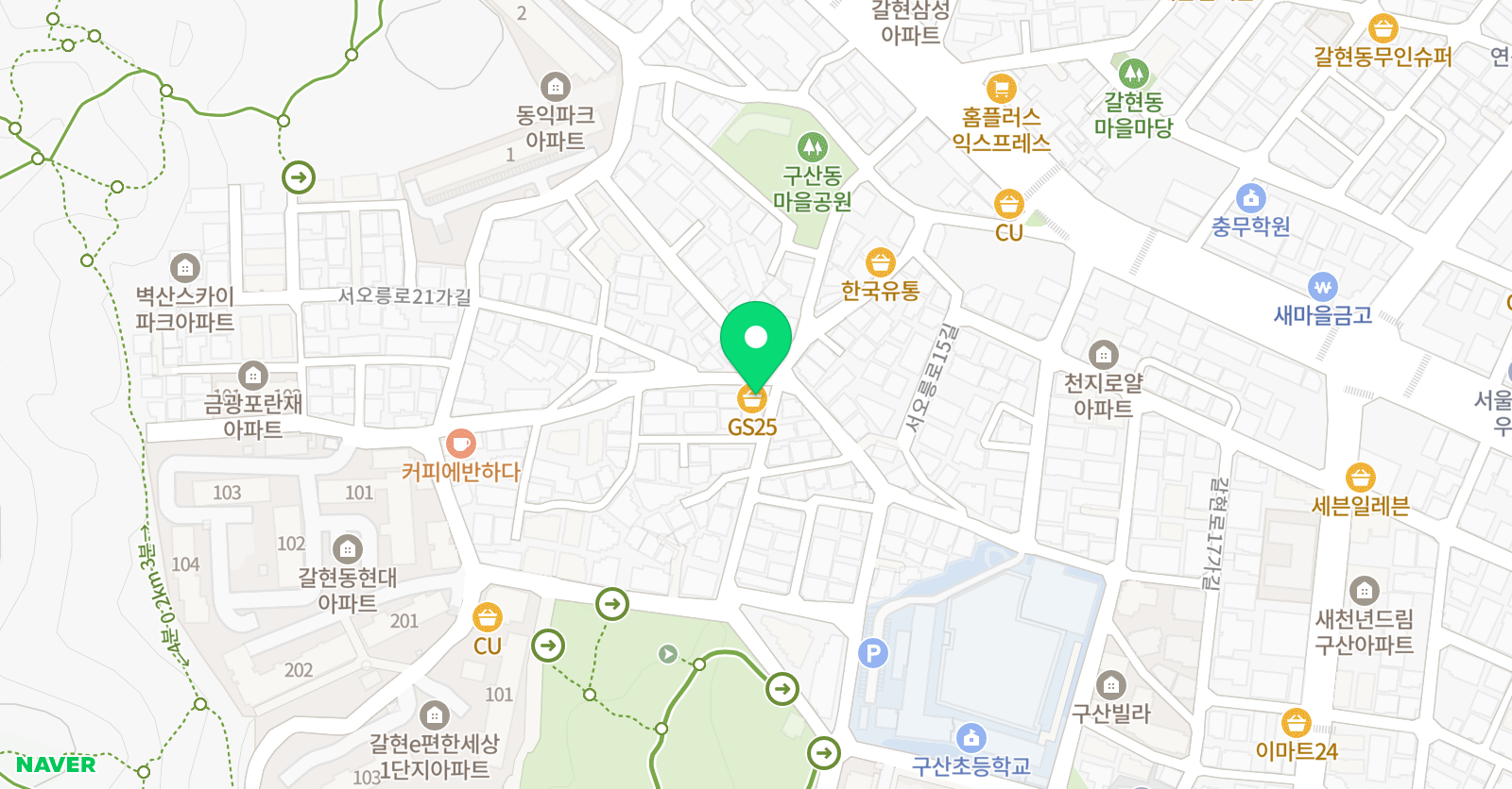 YBM 잉글루 은평구산제1캠퍼스 위치