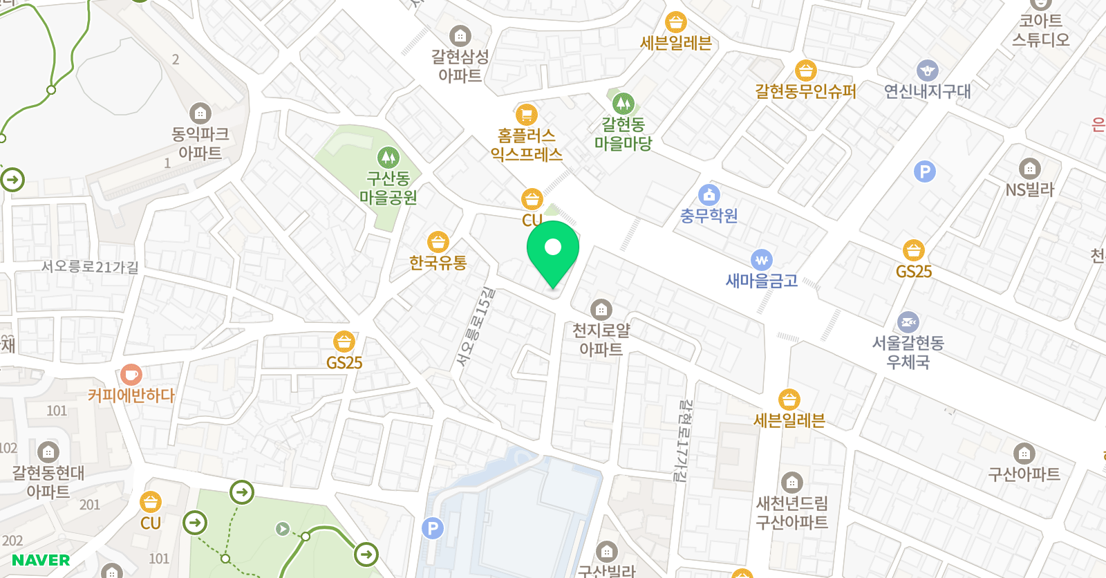 한솔플러스 수학영어 구산학원 위치