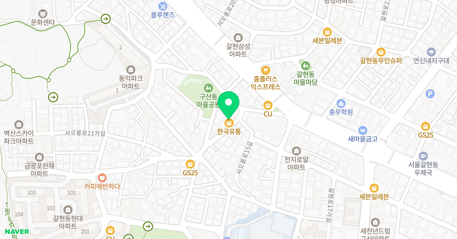 스마트해법 학원 구산초점 위치