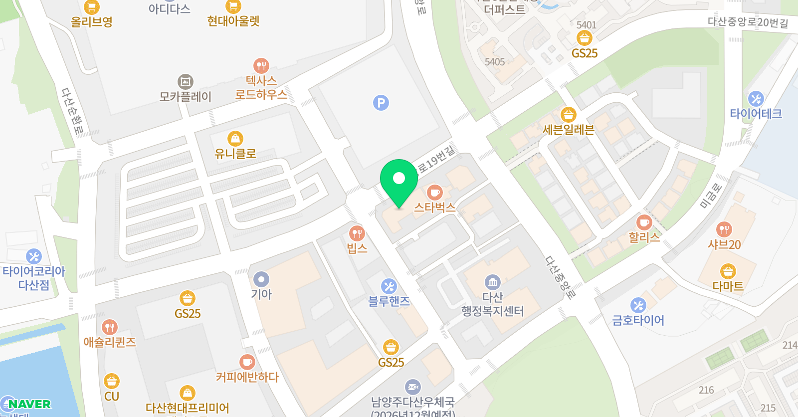 청담 어학원 다산브랜치 위치