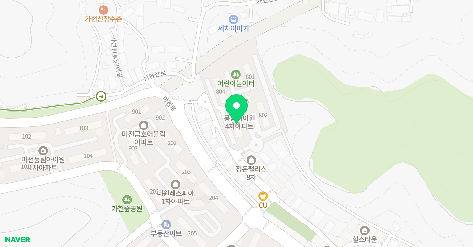 아소비 인천마전풍림 점 위치