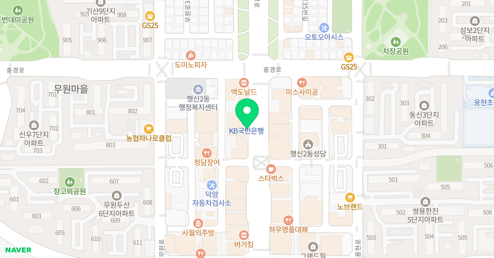 플래너스 어학원 덕양 위치