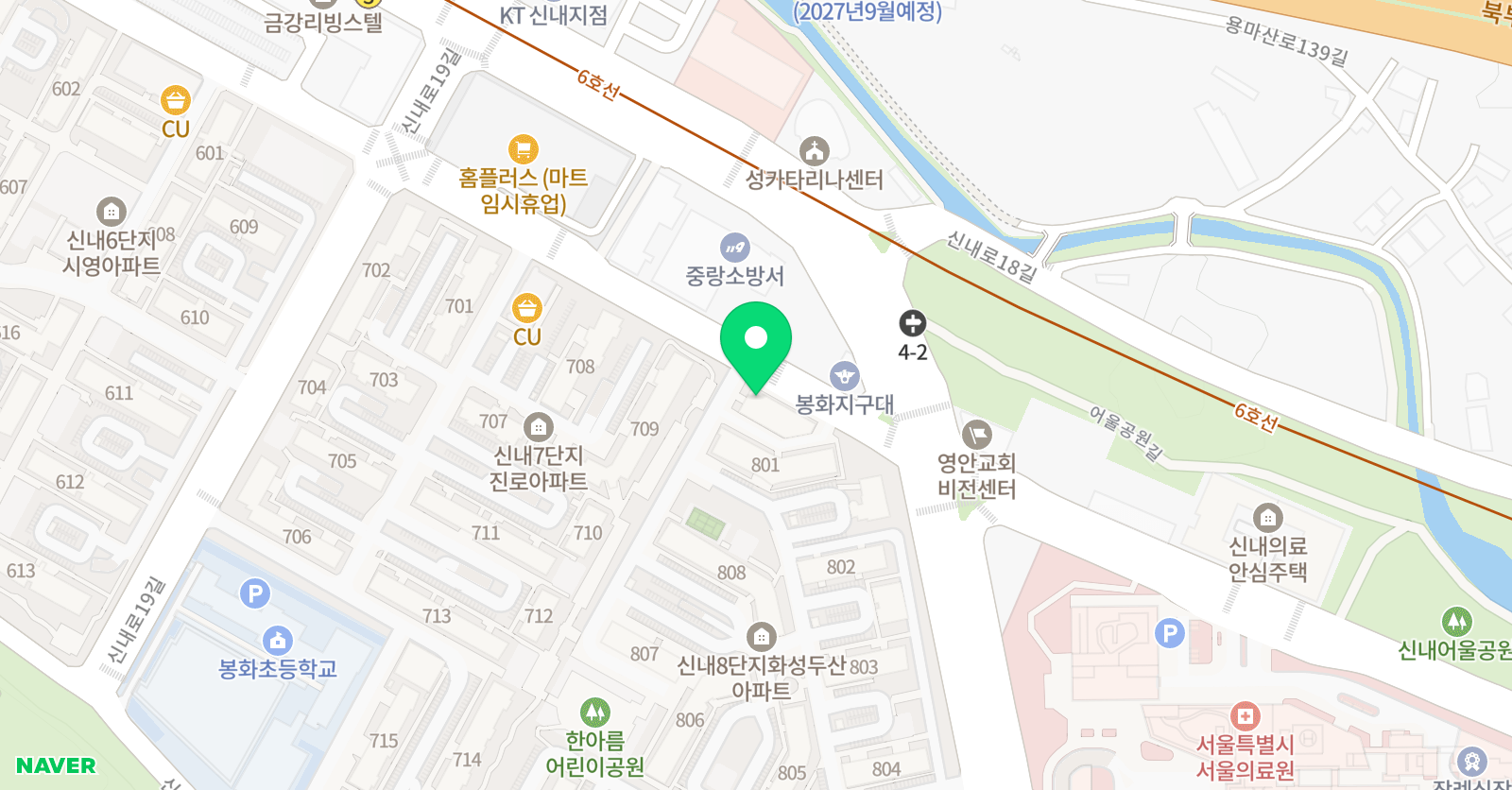 아이누리 수영장 중랑센터 위치