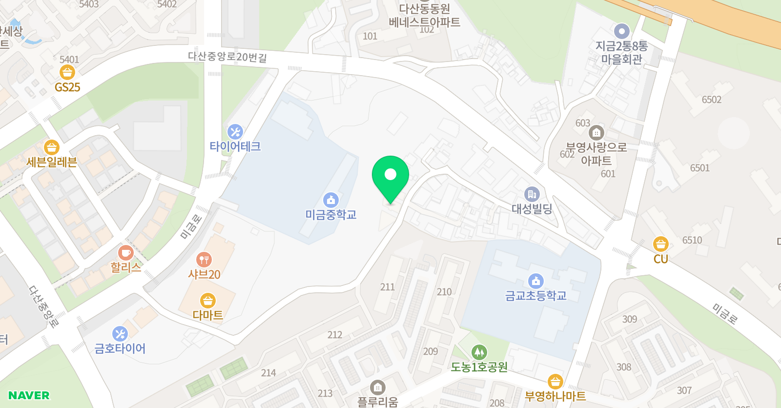 자이언트리딩 남양주다산점 위치