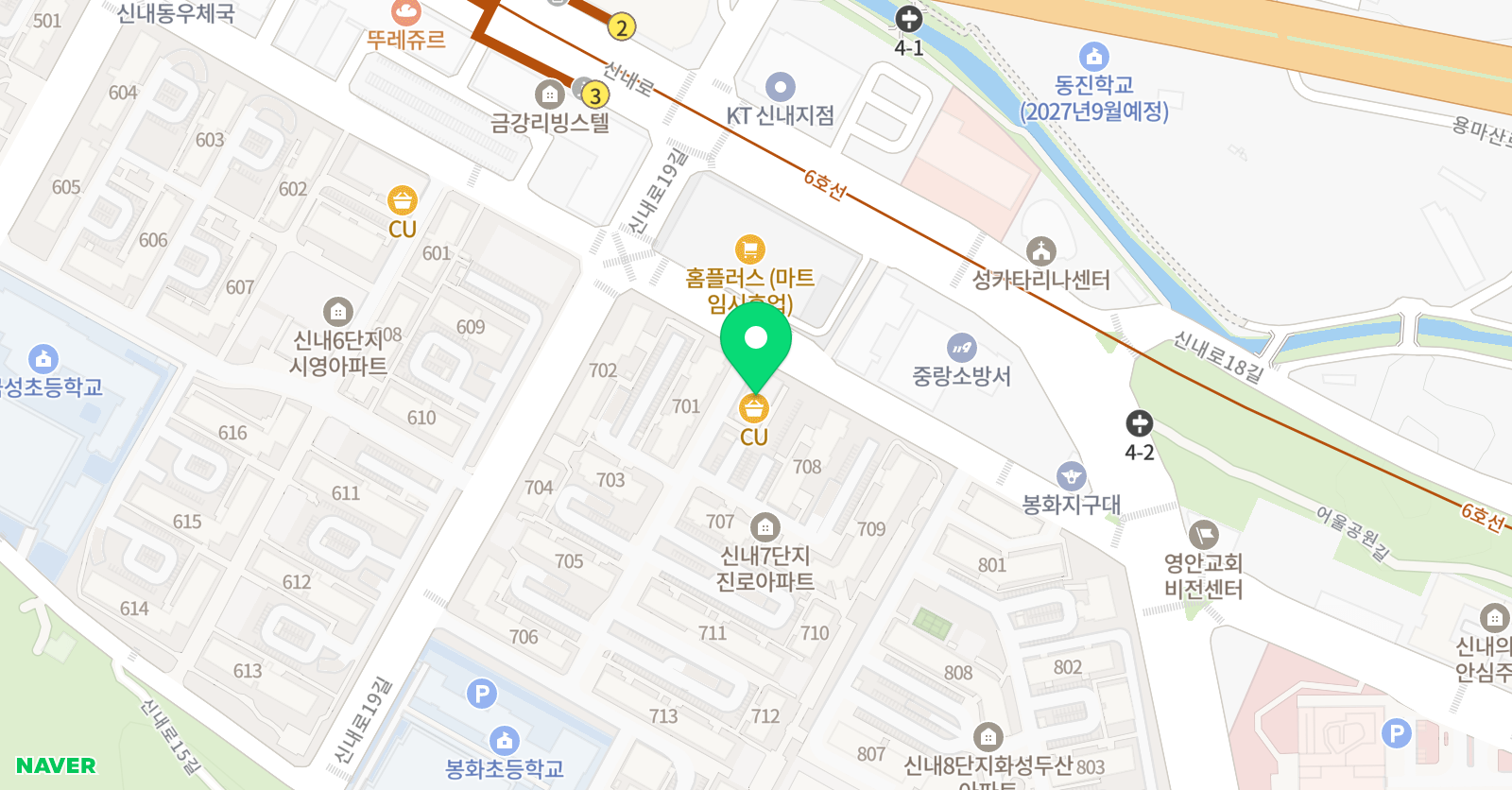 유니팝 미술 신내센터 위치