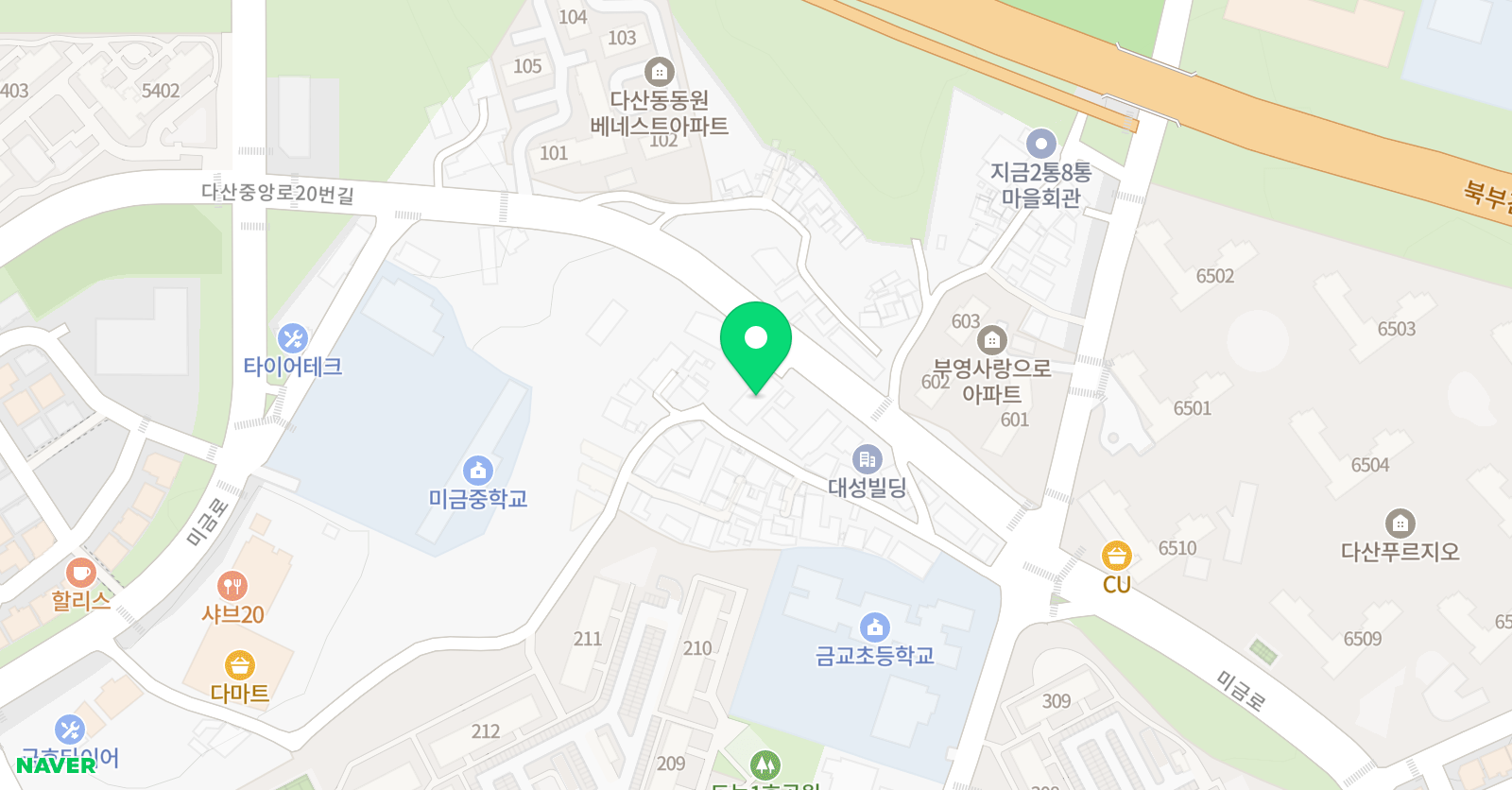 다산 스마트키즈스포츠 &FC 위치