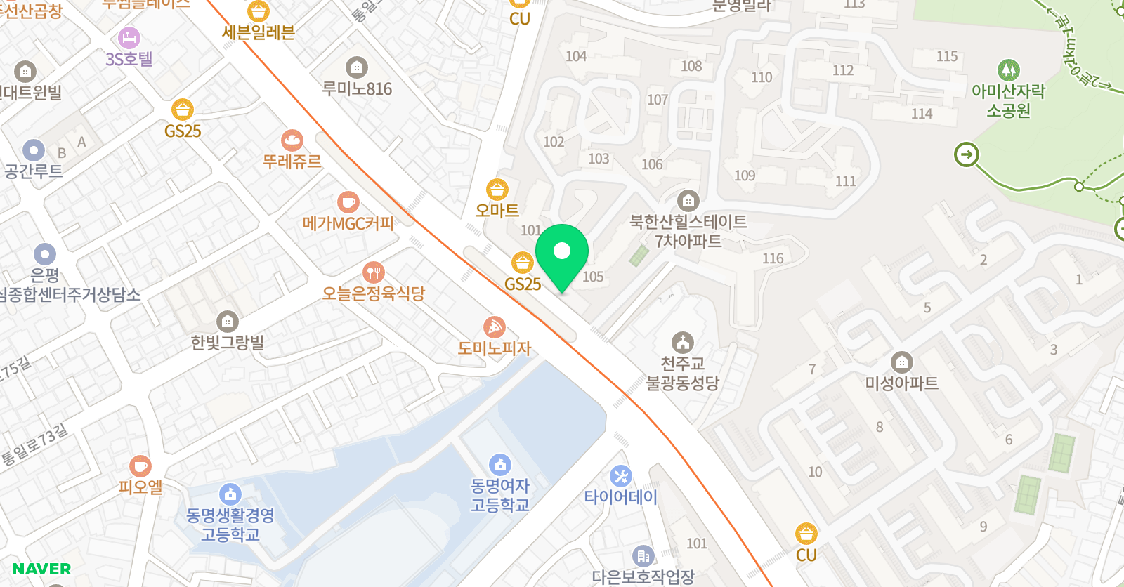 튼튼영어마스터클럽 스마트해법수학 은평불광점 위치
