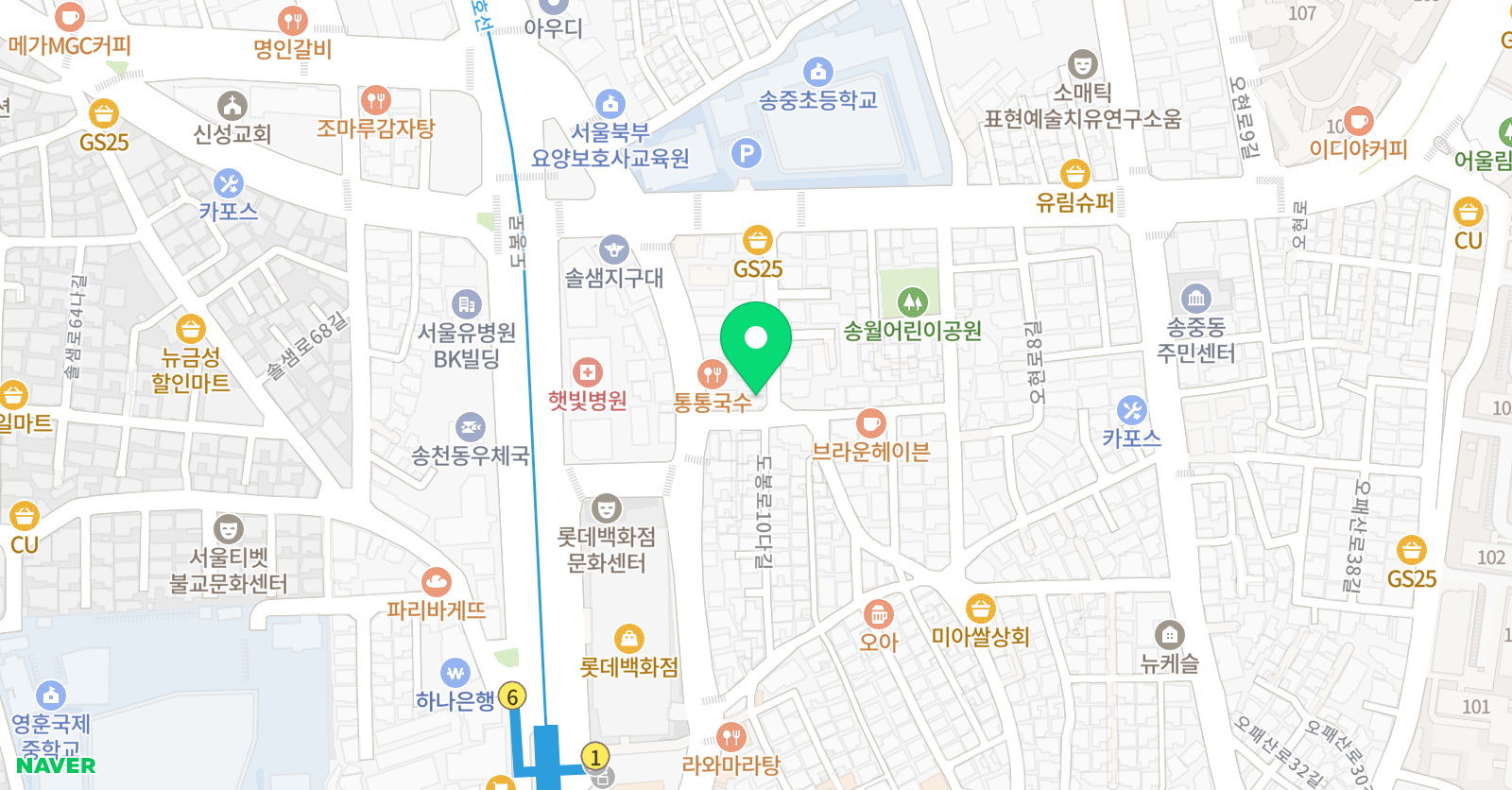 하나 보습학원 미아캠퍼스 위치