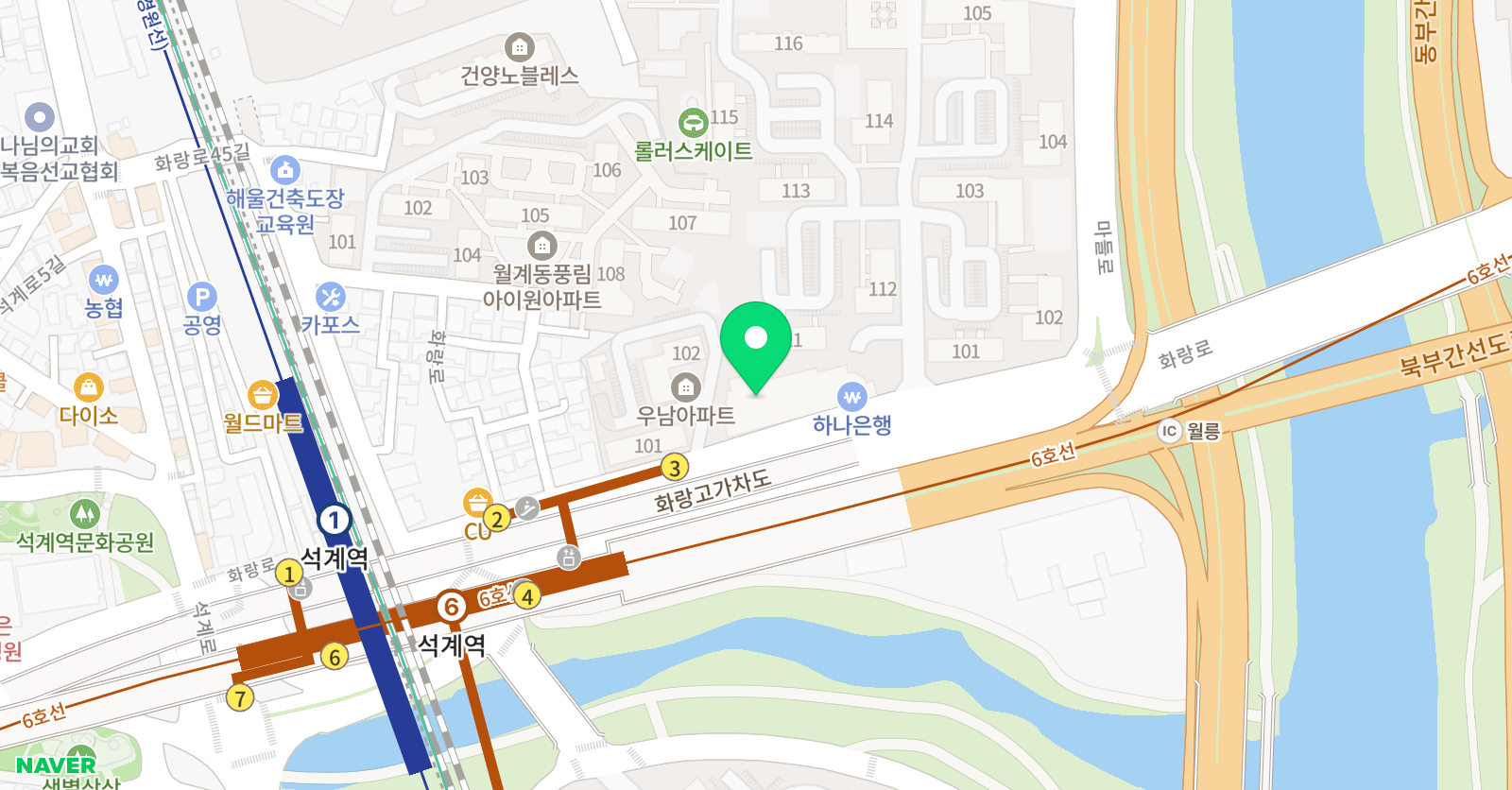THE바른 수학학원 위치