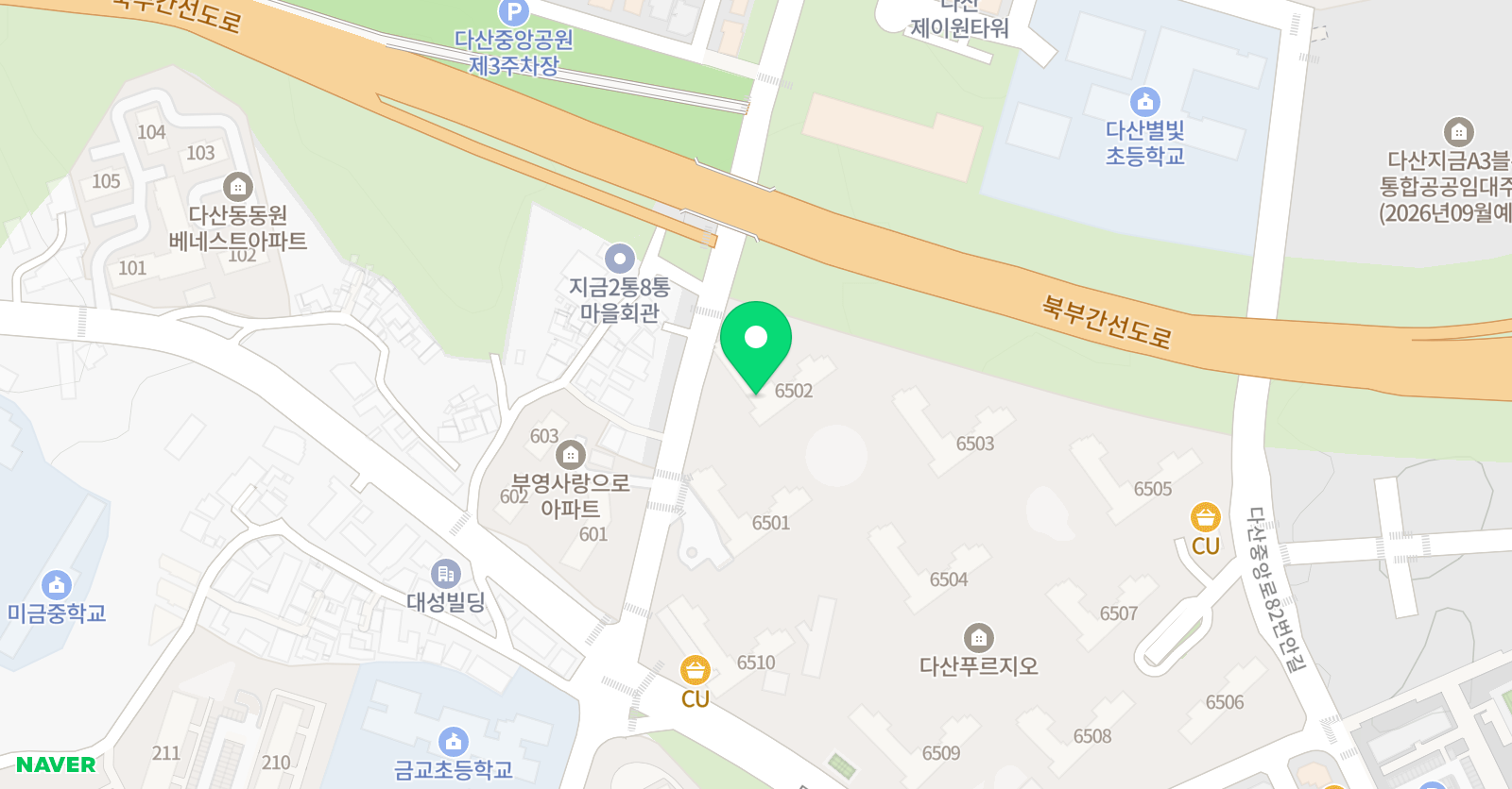 기탄 사고력교실 다산푸르지오교실 위치