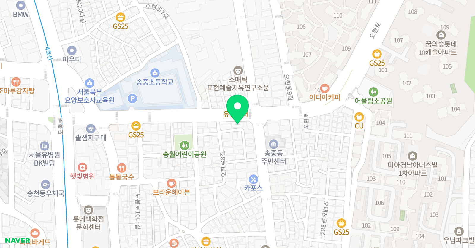 쏭스 음악학원 위치