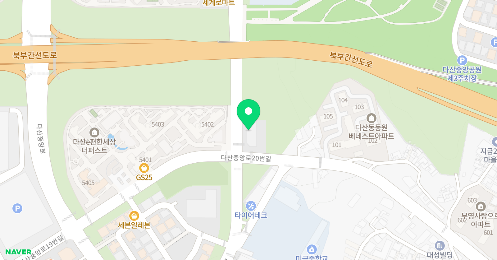 다산미래 학원 위치