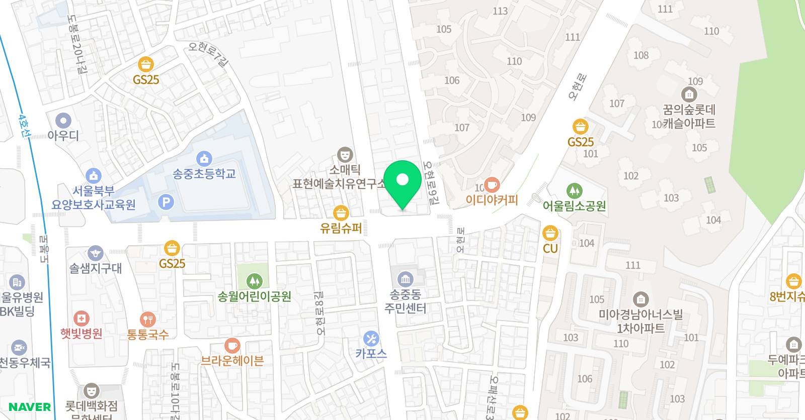 감성아트 미술 위치