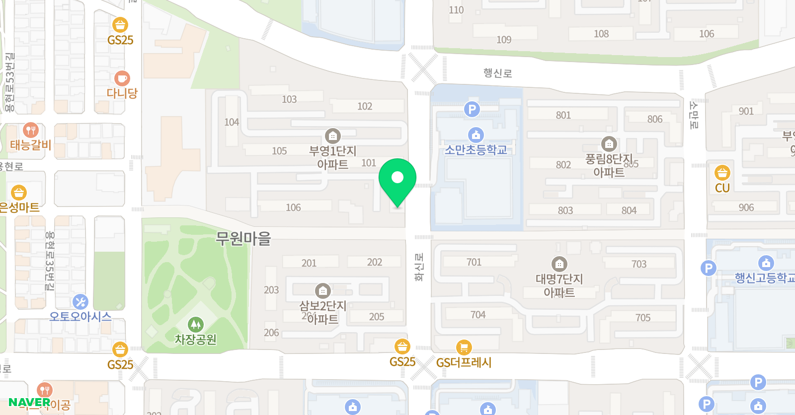 스마트해법 영어 소만마을학원 위치