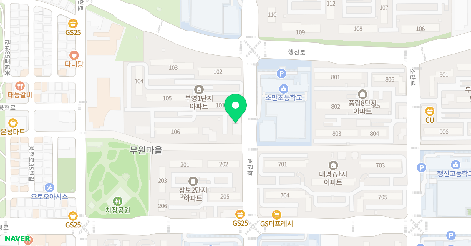 천마 태권도 위치