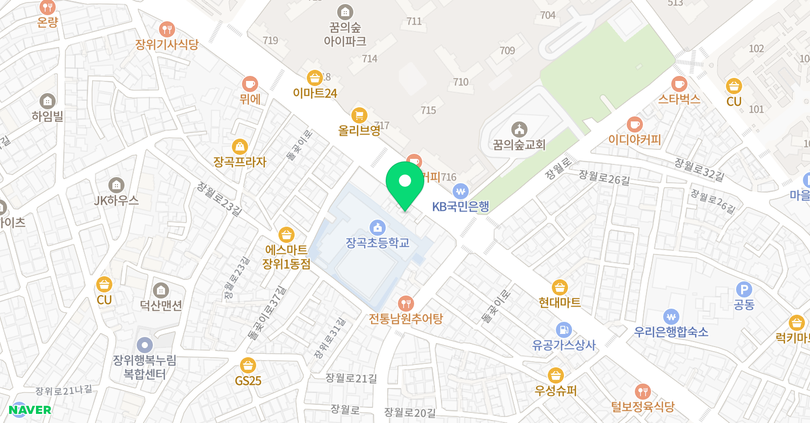 생각의숲 학원 위치