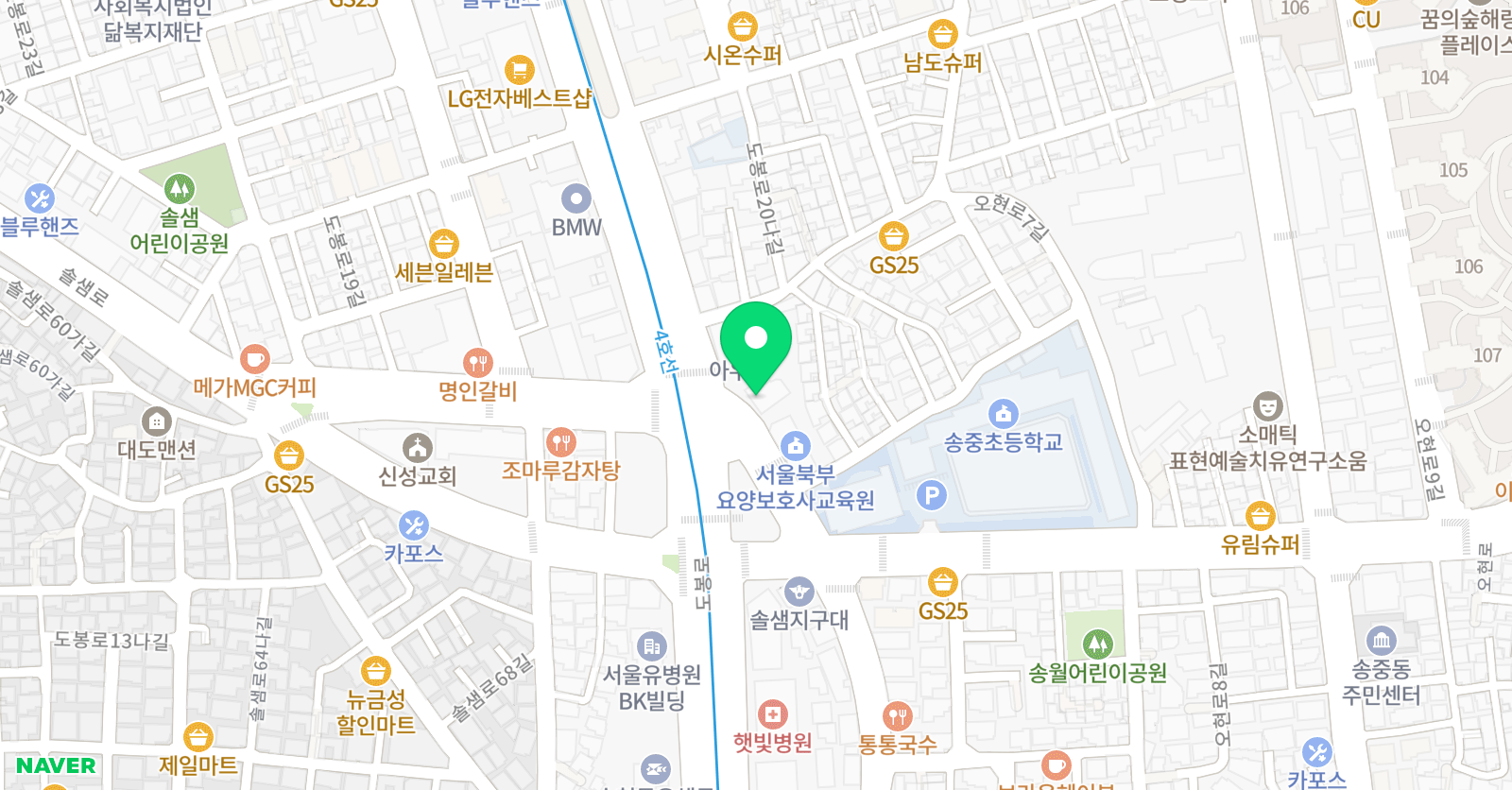 조이앤플레이 음악학원 미아사거리점 위치