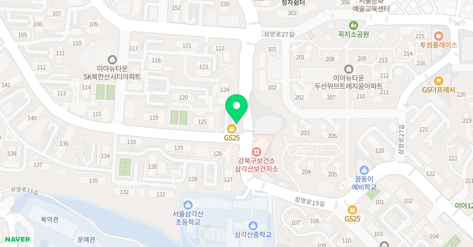 한우리 독서토론논술 강북삼각산 독서교실 위치