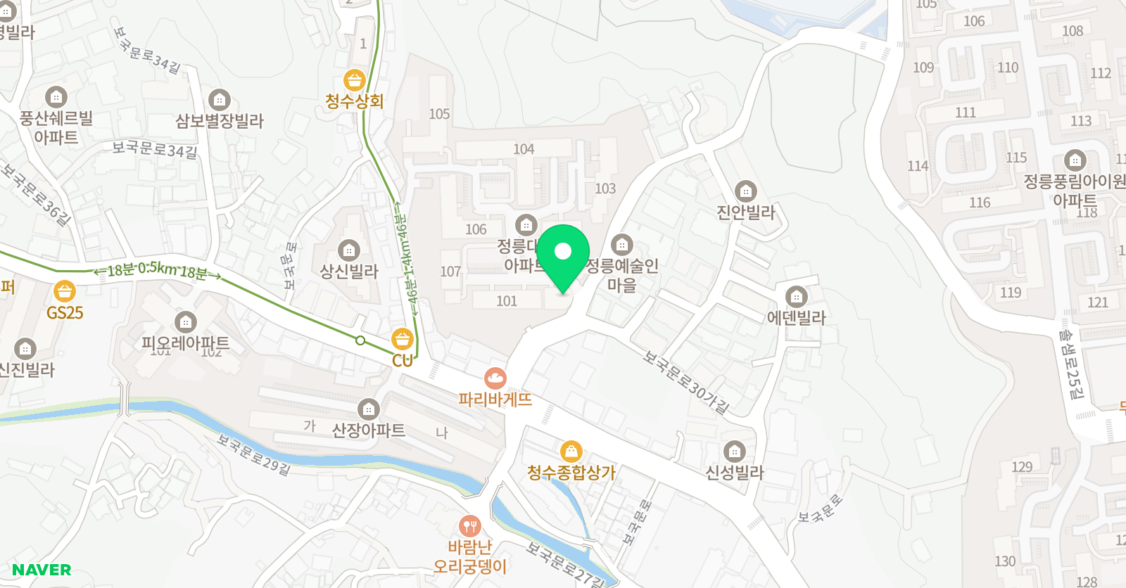 스마트해법 수학 정릉대우아파트 위치