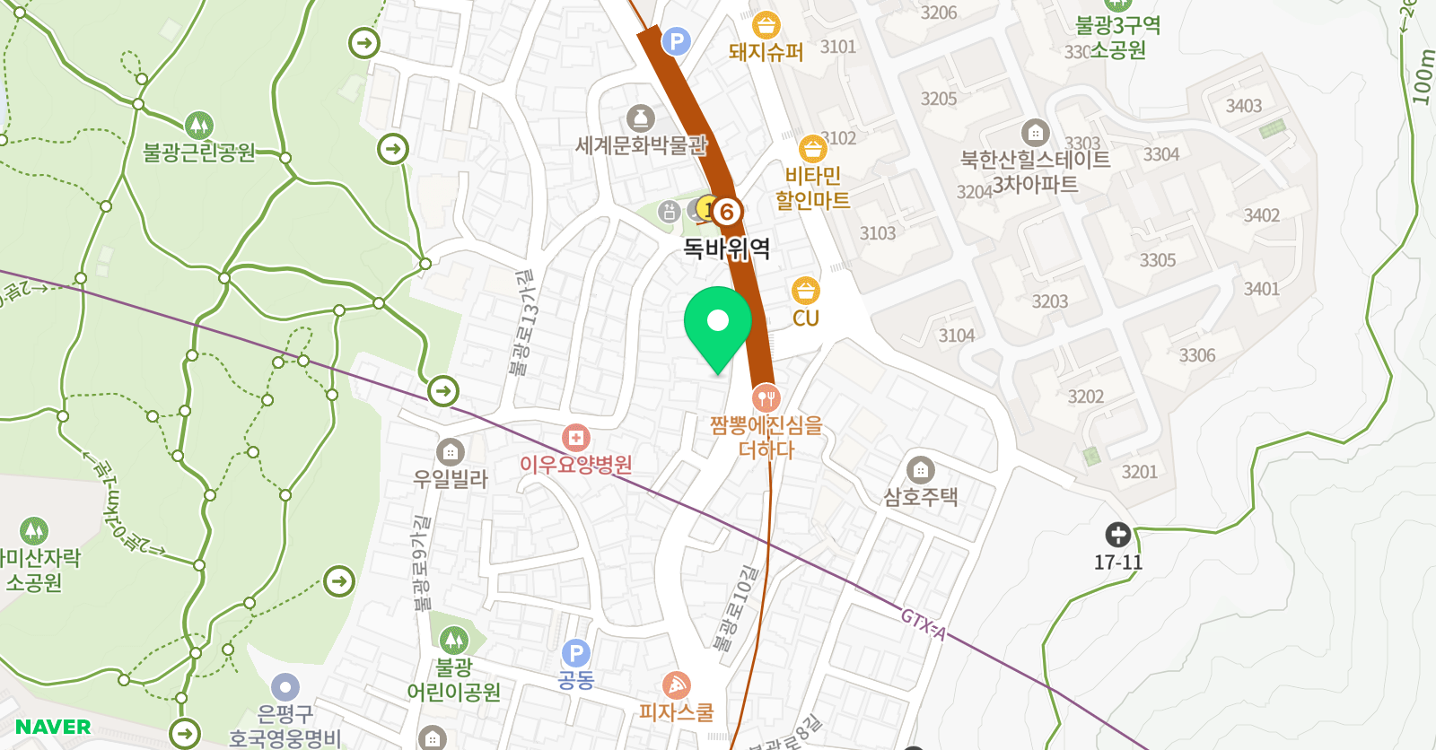 용인대 태권도 위치