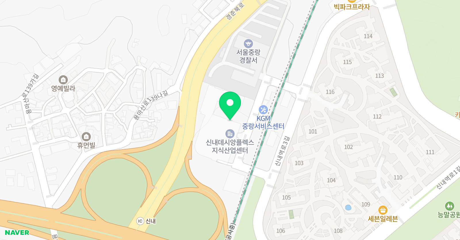 청담H하이클래스 영어교습소 중랑캠퍼스 위치